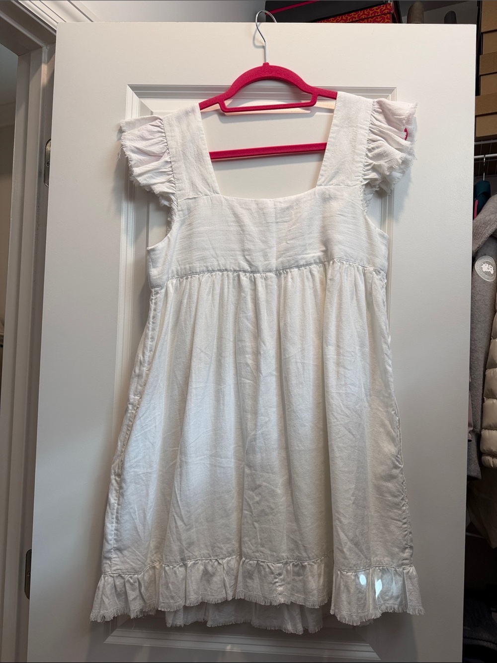 aerie White Ruffle Sleeve Mini Dress - Picture 4 of 8